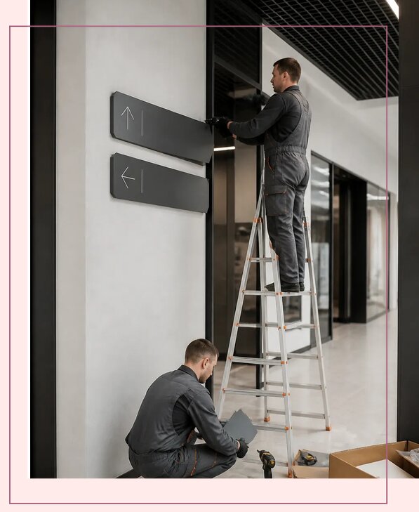 Навигационные вывески с изготовлением и монтажом в Туле